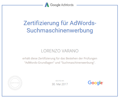 google_zertifikat Adwords Zertifikat